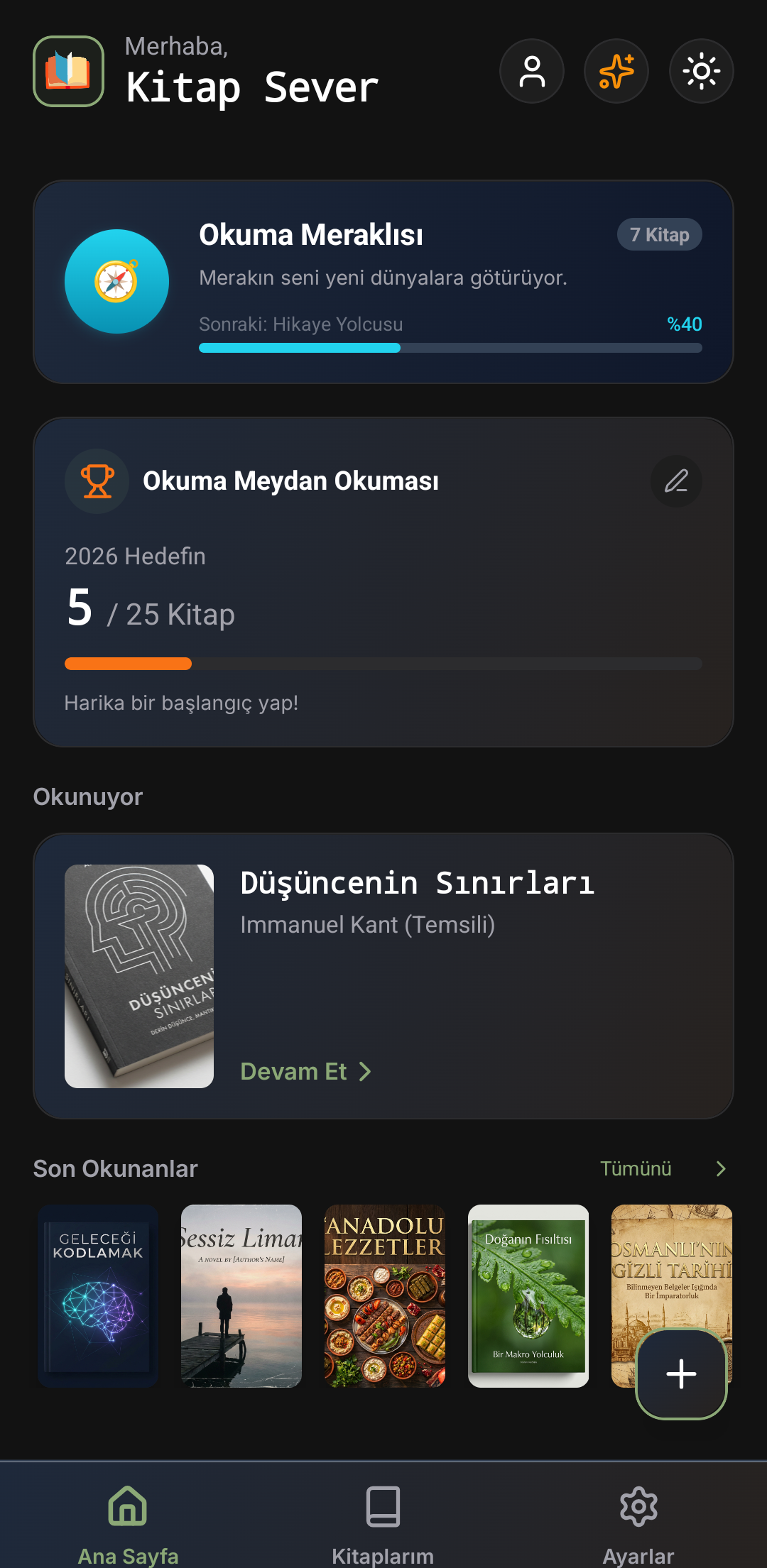 Ayraç uygulama ekranı